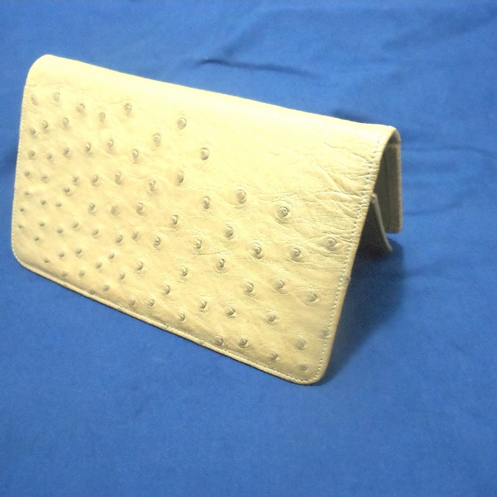 Ostrich Leather clutch purse